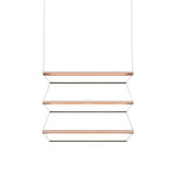 Tier 150 Vertical Pendant Light: 3V + Anodized Copper + Emerald