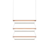 Tier 100 Vertical Pendant Light: 3V + Anodized Copper + Emerald