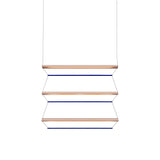 Tier 100 Vertical Pendant Light: 3V + Anodized Copper + Sapphire