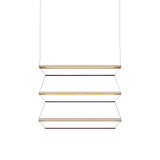 Tier 150 Vertical Pendant Light: 3V + Anodized Gold + Amethyst