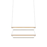 Tier 150 Vertical Pendant Light: 2V + Anodized Gold + Emerald