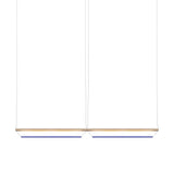 Tier 150 Horizontal Pendant Light: 2H + Anodized Gold + Sapphire