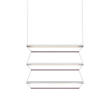 Tier 150 Vertical Pendant Light: 3V + Anodized Silver + Amethyst