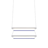 Tier 150 Vertical Pendant Light: 2V + Anodized Silver + Sapphire