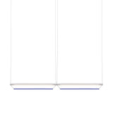 Tier 150 Horizontal Pendant Light: 2H + Anodized Silver + Sapphire