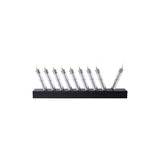 Migration Menorah: Black Stained Ash + Stainless Steel