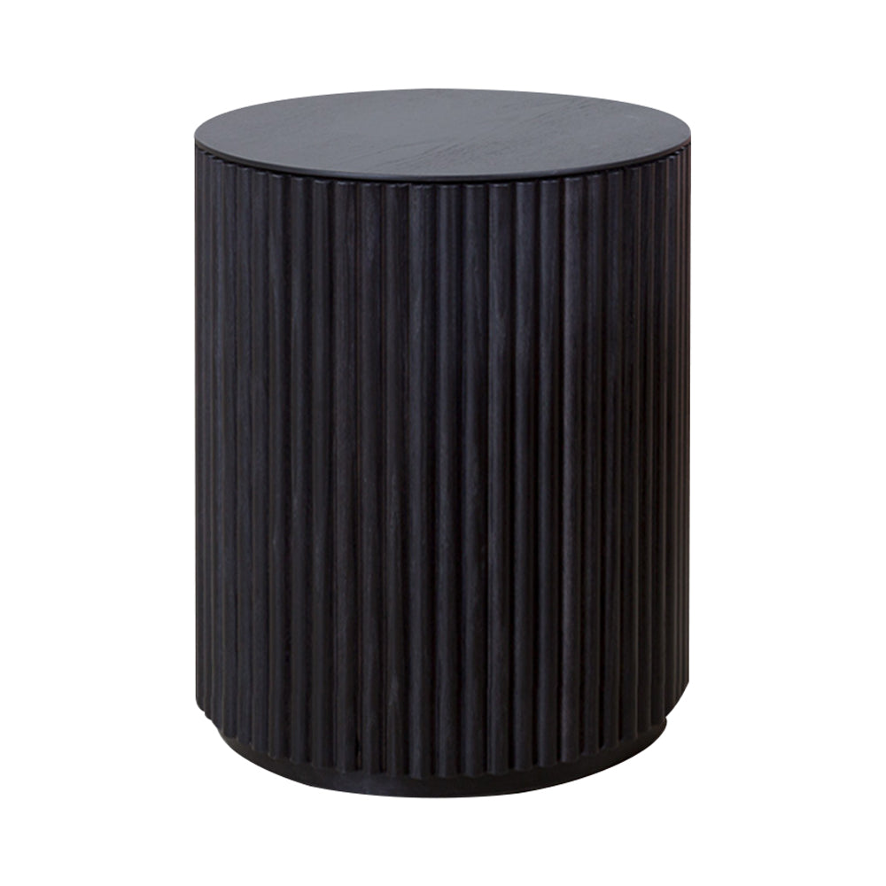 Petit Palais Side Table: High + Charcoal Stained + Charcoal Stained