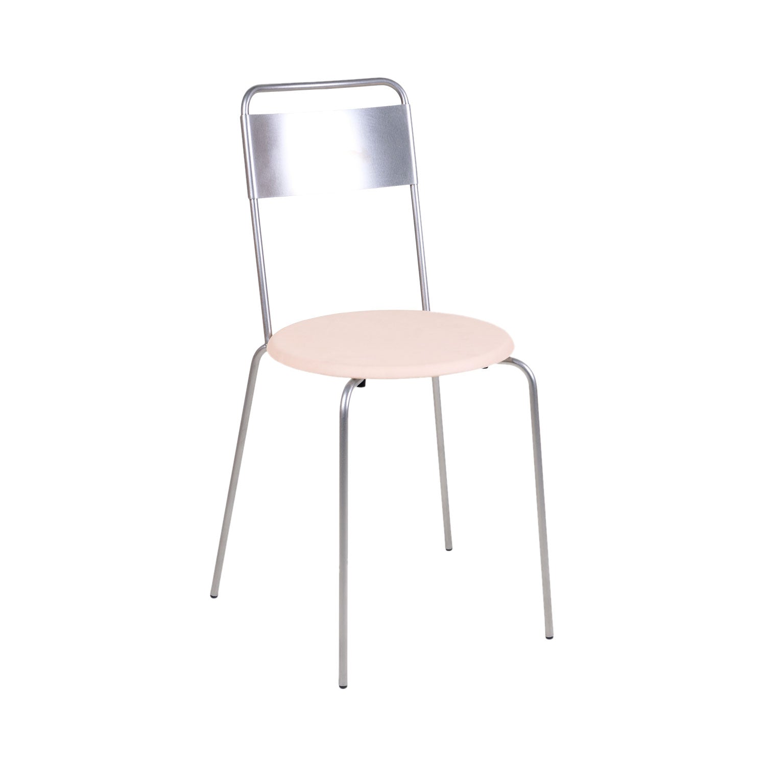 Petit Rond Chair: Upholstered + Natural Leather