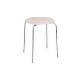 Petit Rond Stool: Upholstered + Natural Leather