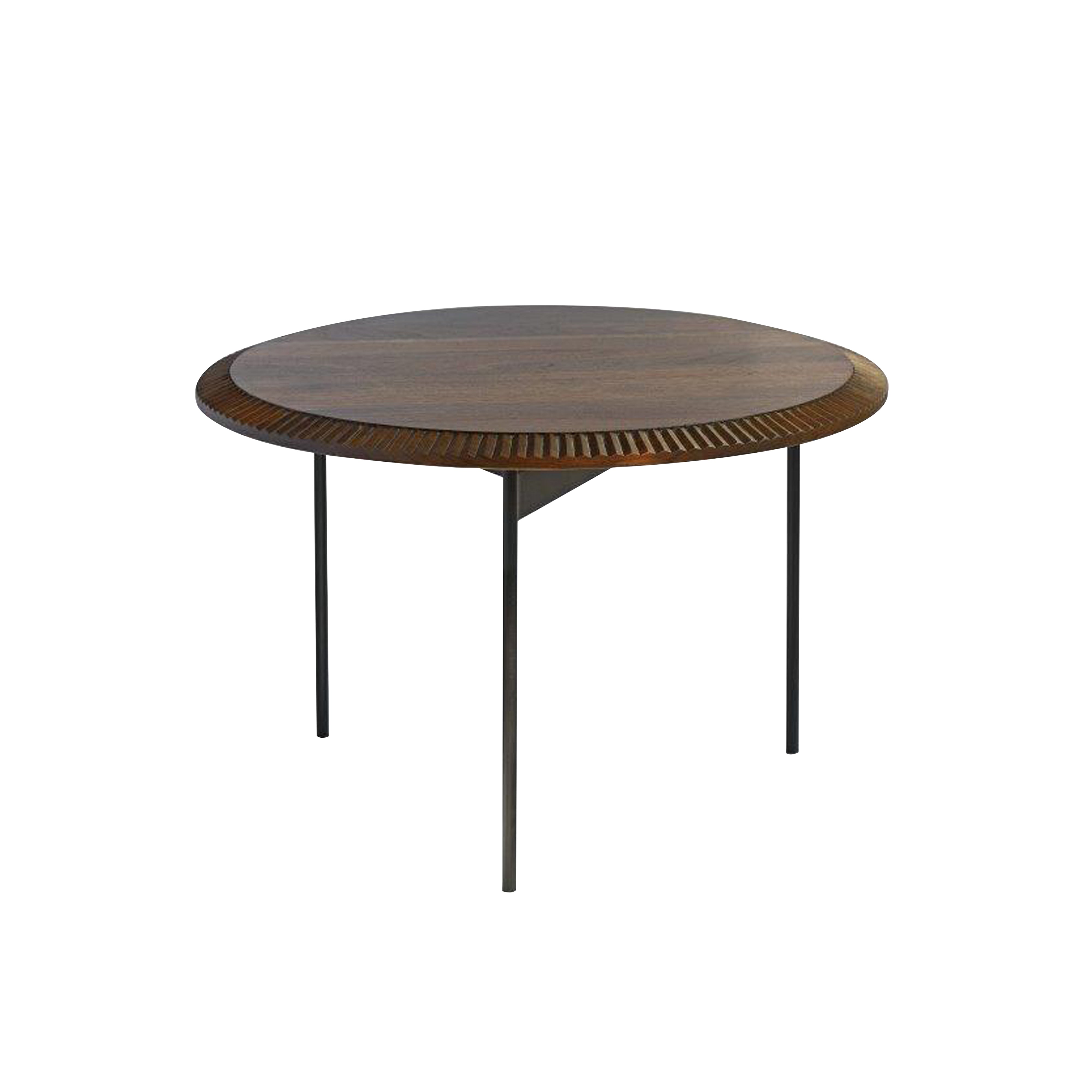 Piano Round Table: Medium + Oiled Walnut