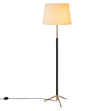 Pie de Salón Floor Lamp: G1 + Polished Brass + Natural