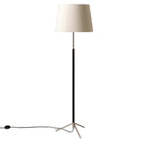 Pie de Salón Floor Lamp: G1 + Chrome-Plated + Natural