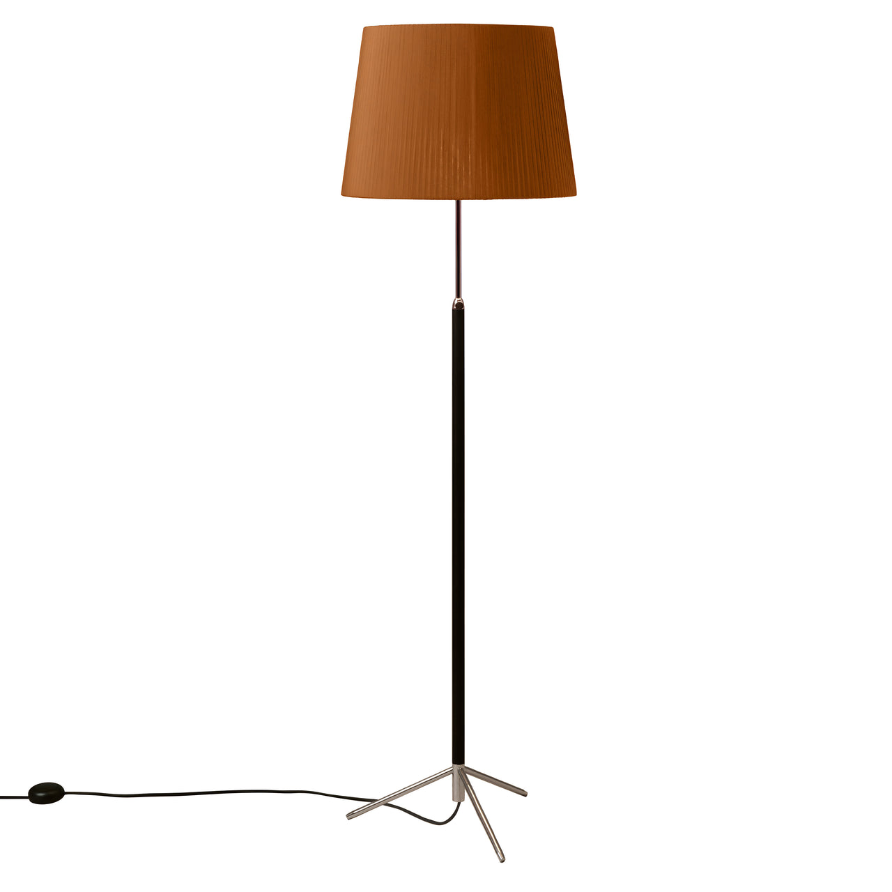 Pie de Salón Floor Lamp: G1 + Chrome-Plated + Mustard