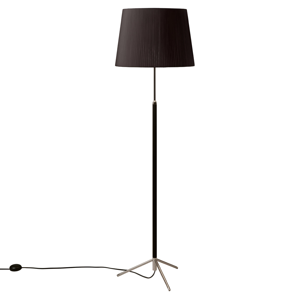 Pie de Salón Floor Lamp: G1 + Chrome-Plated + Black