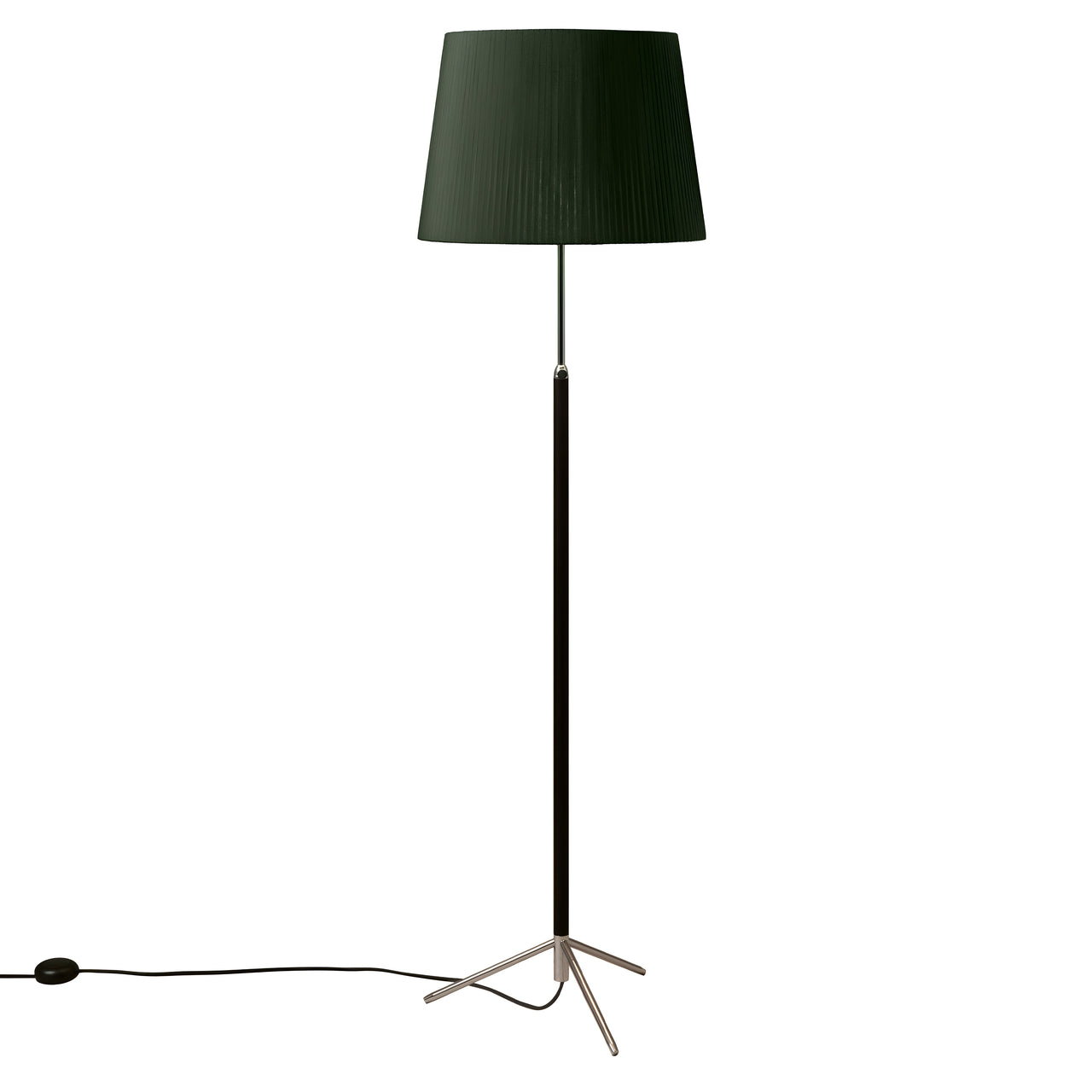 Pie de Salón Floor Lamp: G1 + Chrome-Plated + Green