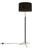 Pie de Salón Floor Lamp: G2 + Polished Brass + Black
