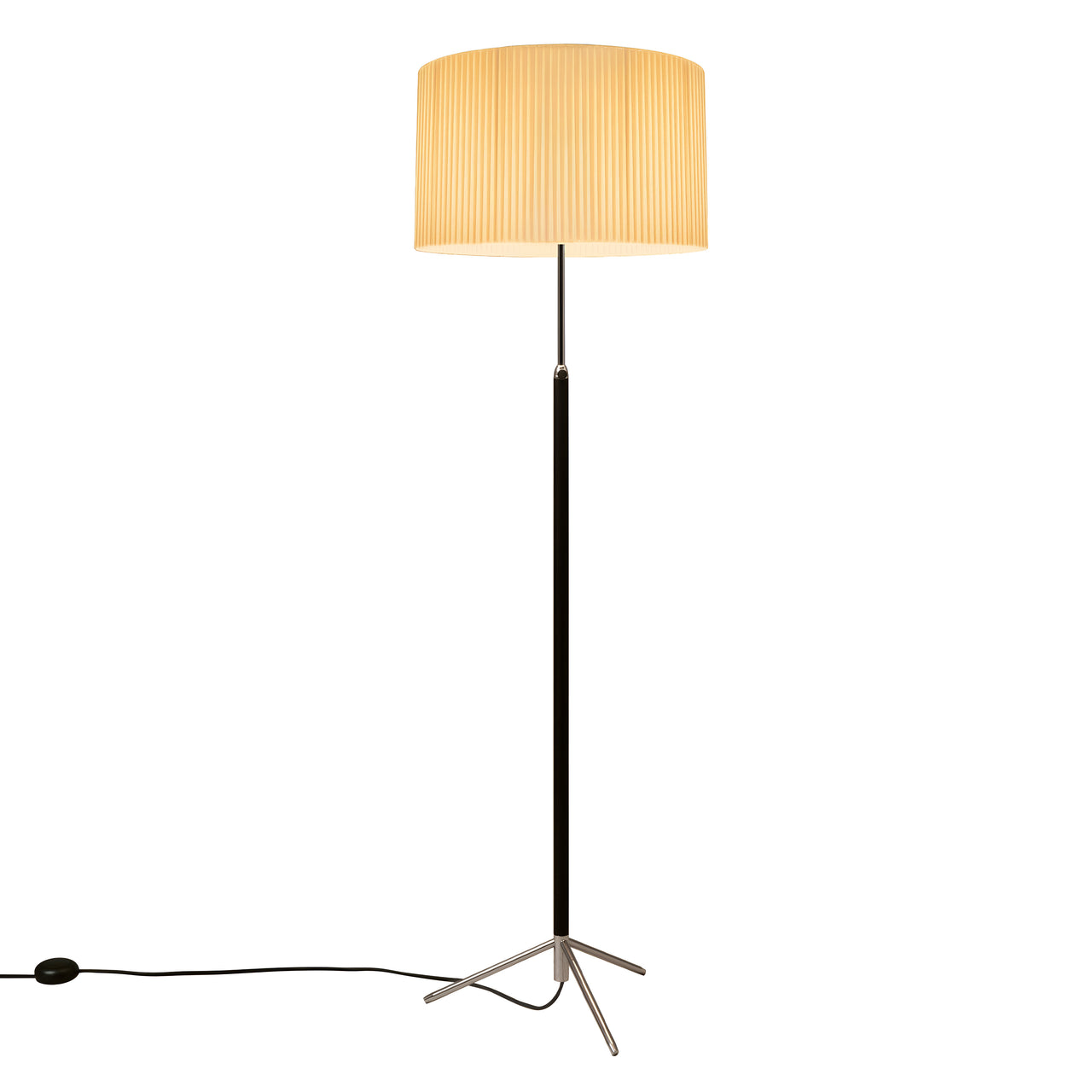 Pie de Salón Floor Lamp: G2 + Chrome-Plated + Natural