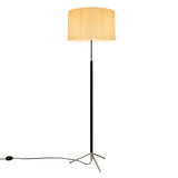 Pie de Salón Floor Lamp: G2 + Chrome-Plated + Natural
