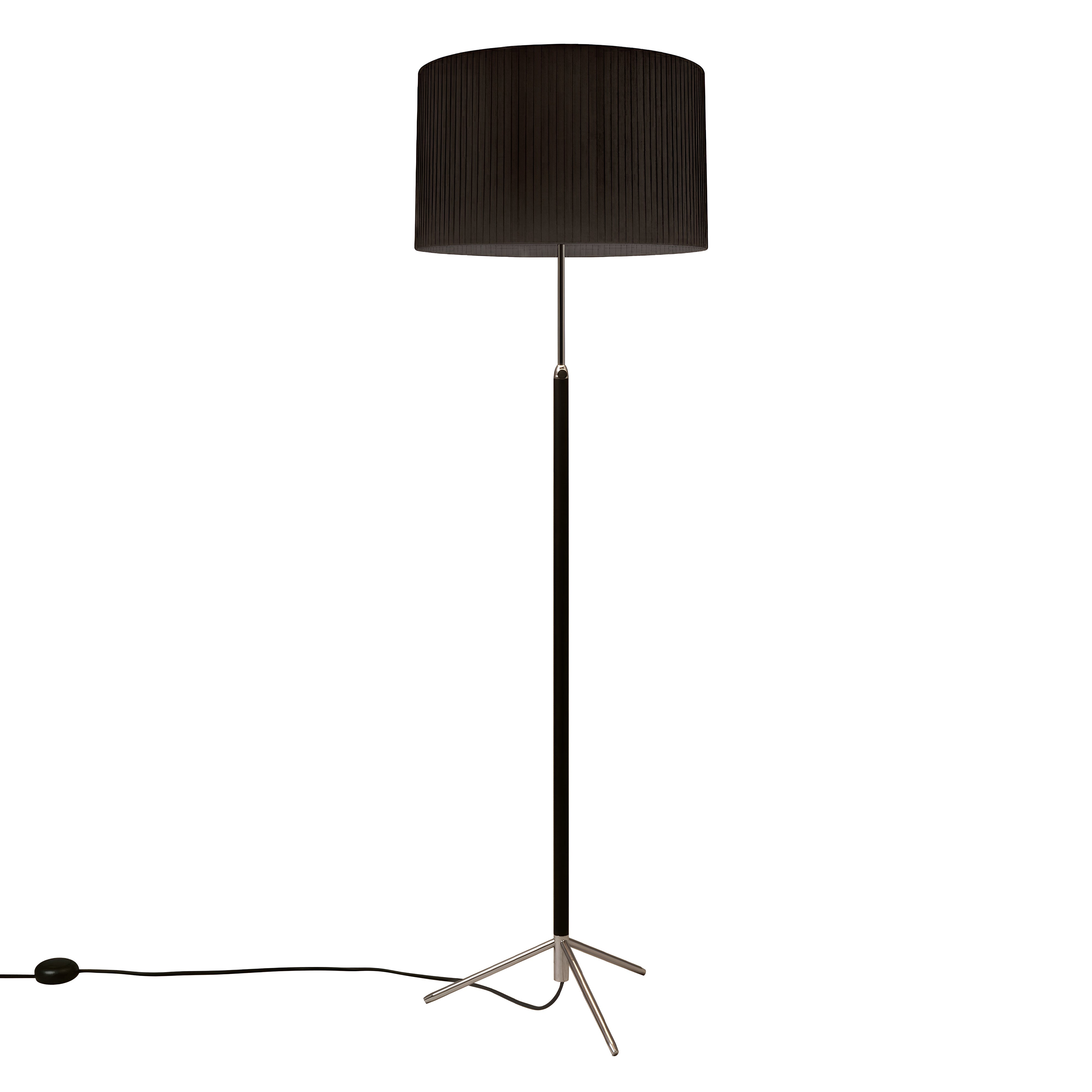 Pie de Salón Floor Lamp: G2 + Chrome-Plated + Black