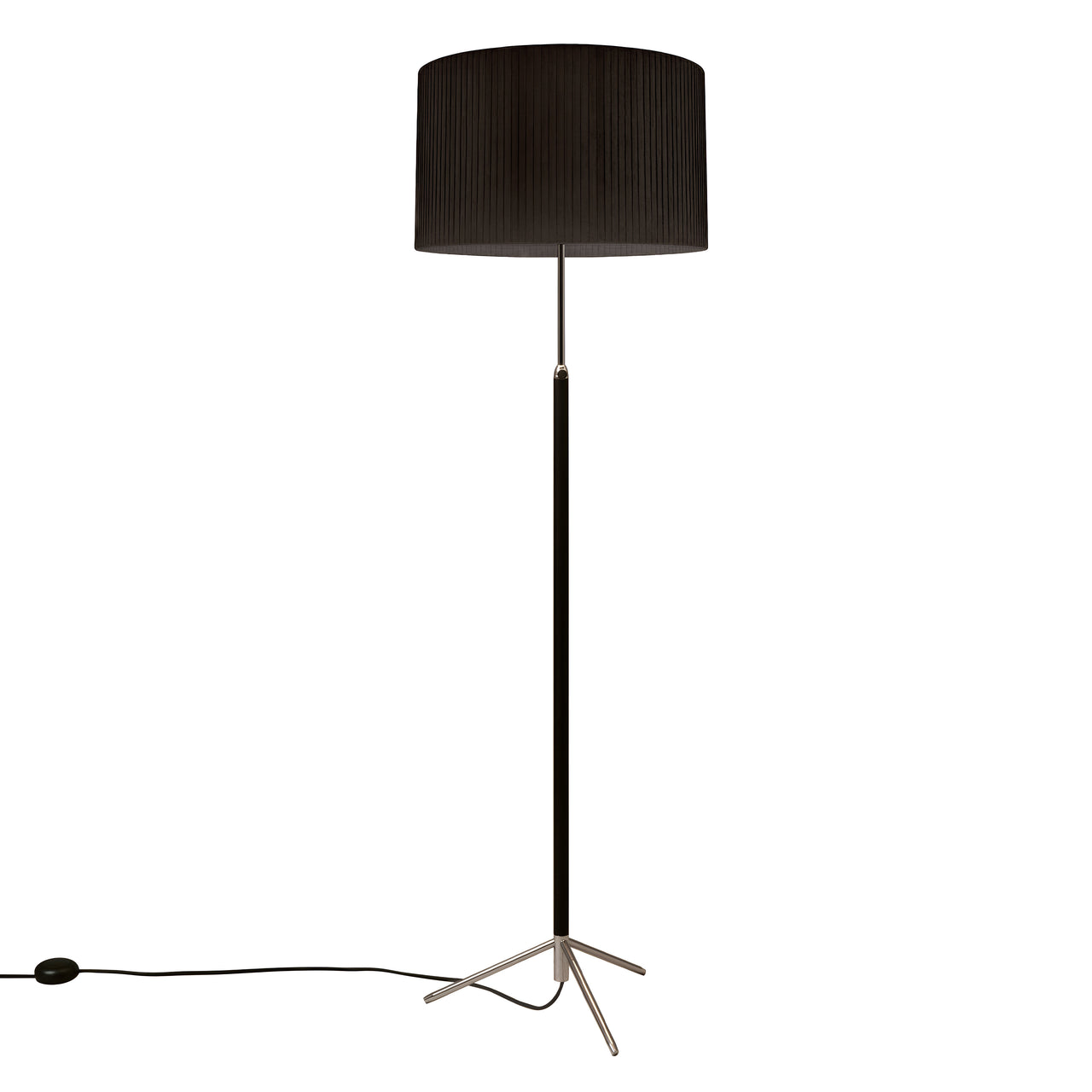 Pie de Salón Floor Lamp: G2 + Chrome-Plated + Black