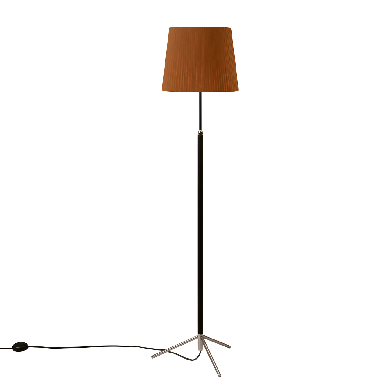 Pie de Salón Floor Lamp: G3 + Chrome-Plated + Mustard