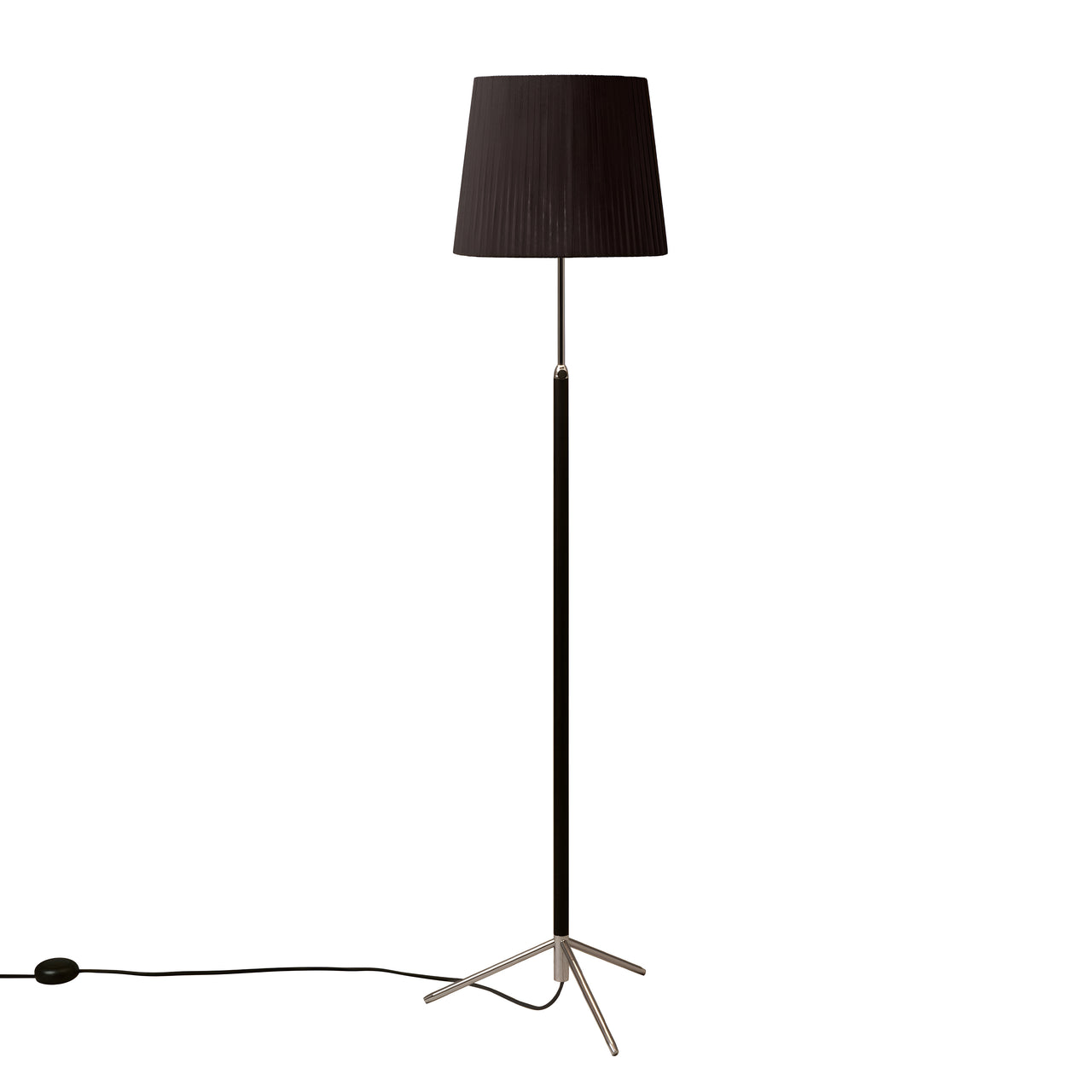 Pie de Salón Floor Lamp: G3 + Chrome-Plated + Black
