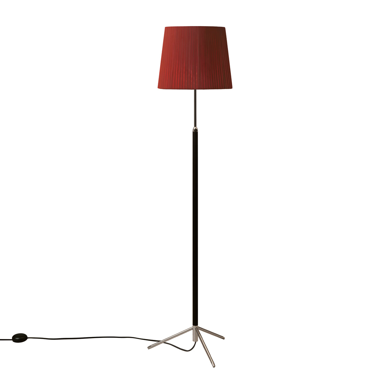 Pie de Salón Floor Lamp: G3 + Chrome-Plated + Red-Amber