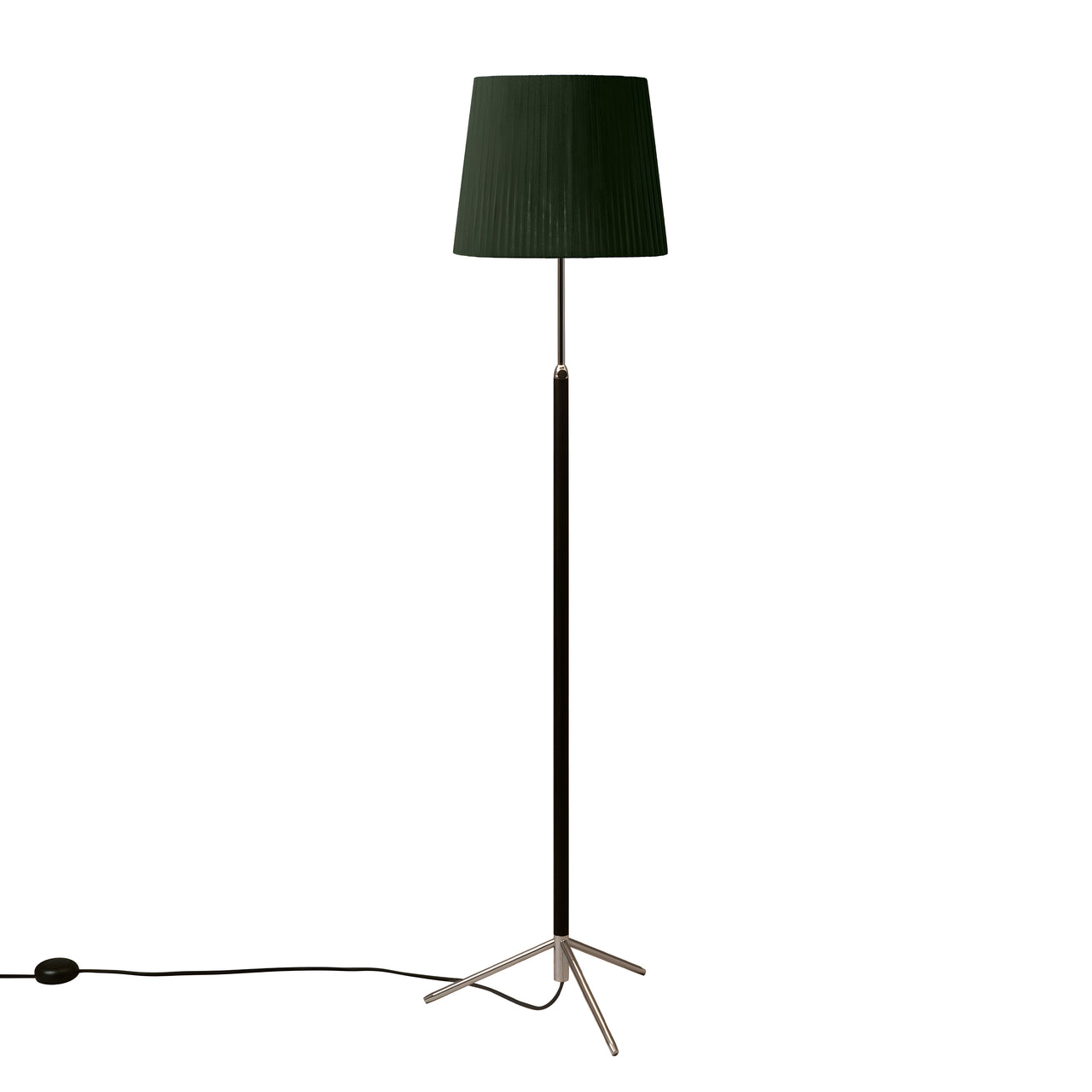 Pie de Salón Floor Lamp: G3 + Chrome-Plated + Green