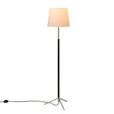Pie de Salón Floor Lamp: G3 + Chrome-Plated + White Linen
