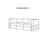 Pillow Modular Sofa: Fabric + Configuration 3