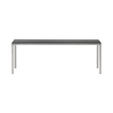 Piloti Alu Table: Extra Large + High + Black + Brushed Aluminum