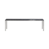 Piloti Alu Table: Extra Large + Low + Black Marquina + Brushed Aluminum