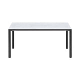 Piloti Alu Table: Square + Low + White Carrara + Black