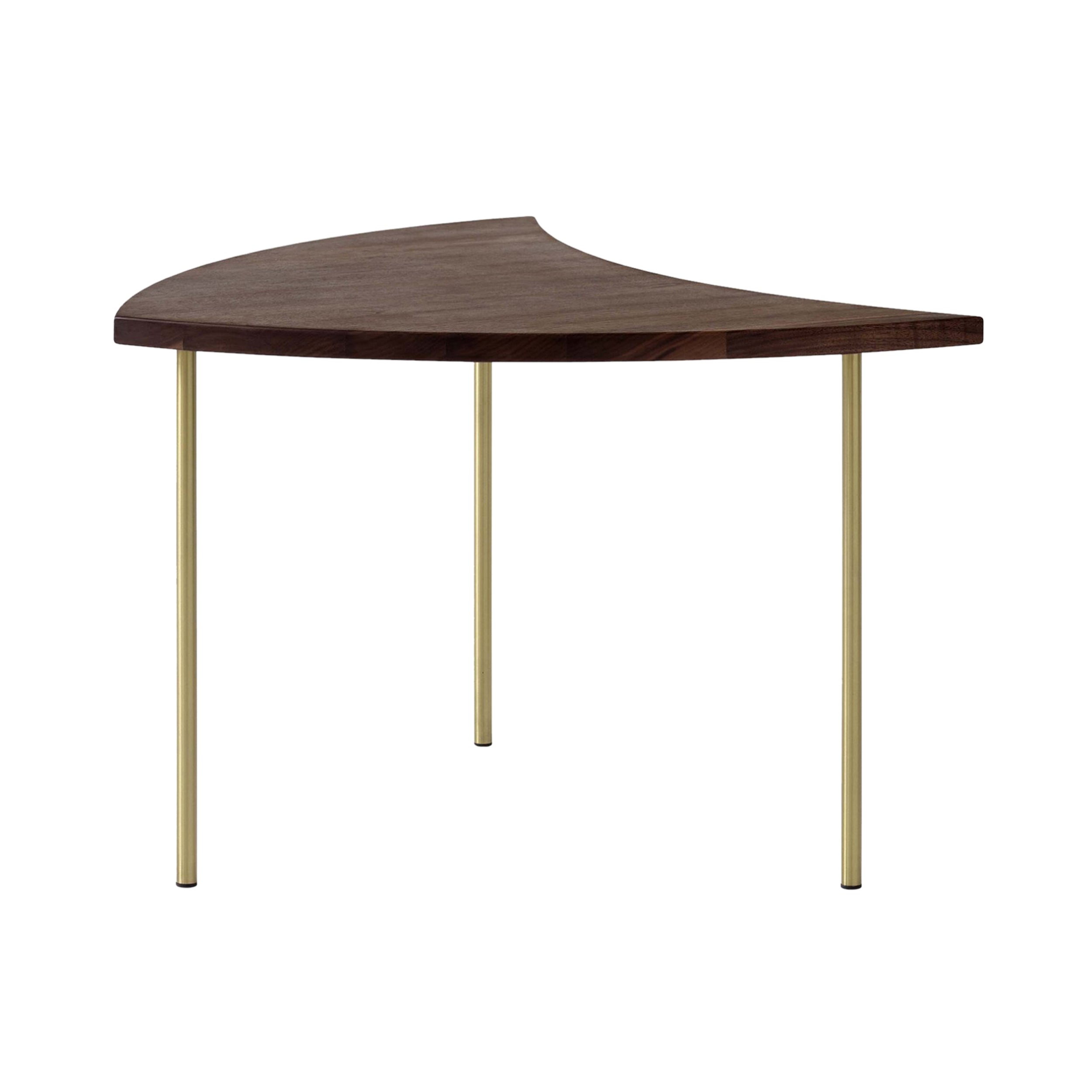 Pinwheel Lounge Table HM7: Oiled Walnut + Brass