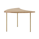 Pinwheel Lounge Table HM7: Oiled Oak + Brass