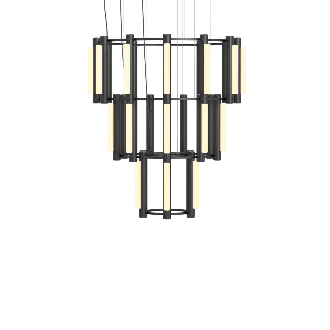 Pipeline 10 Chandelier: Black