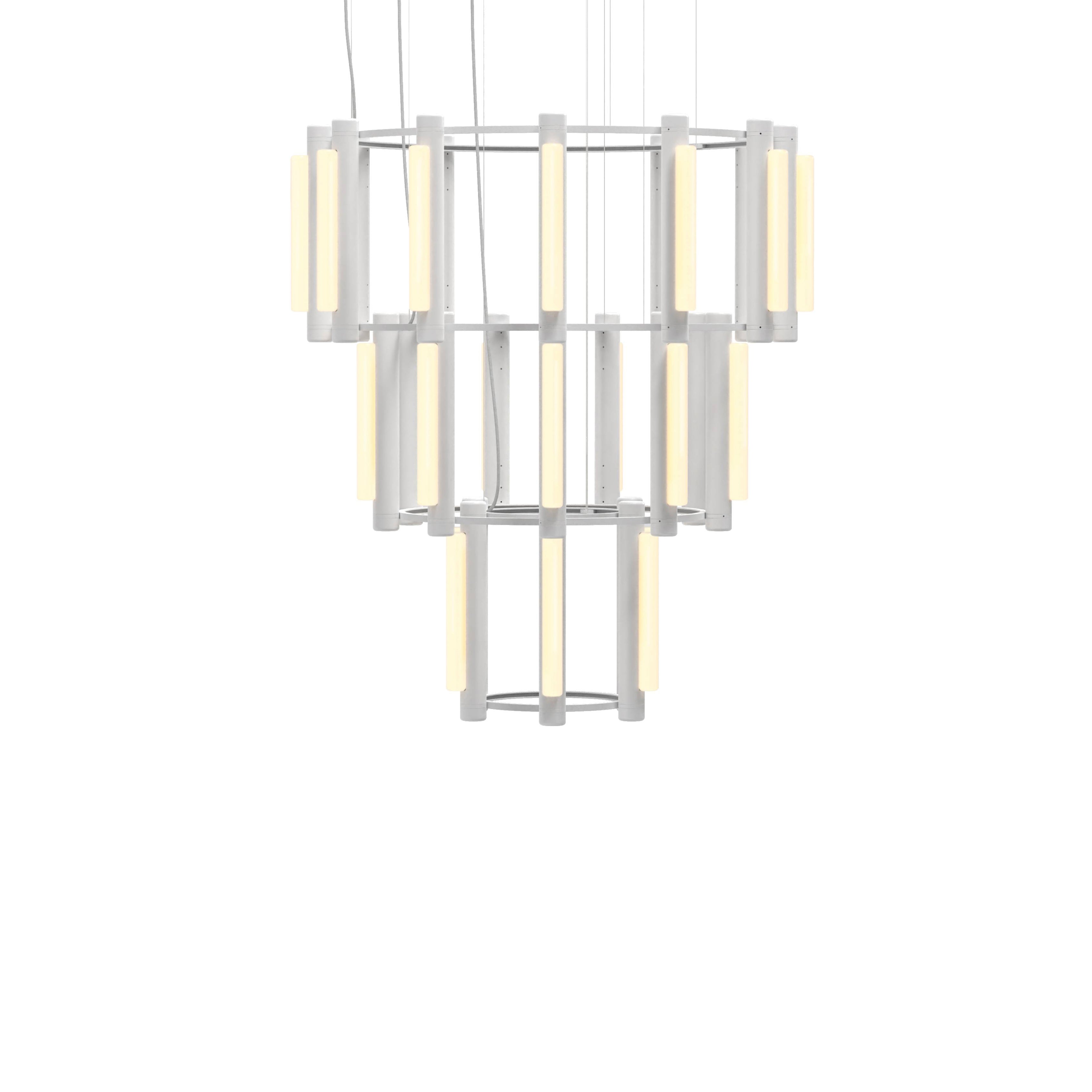 Pipeline 10 Chandelier: White