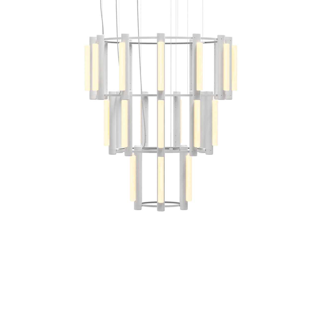 Pipeline 10 Chandelier: White