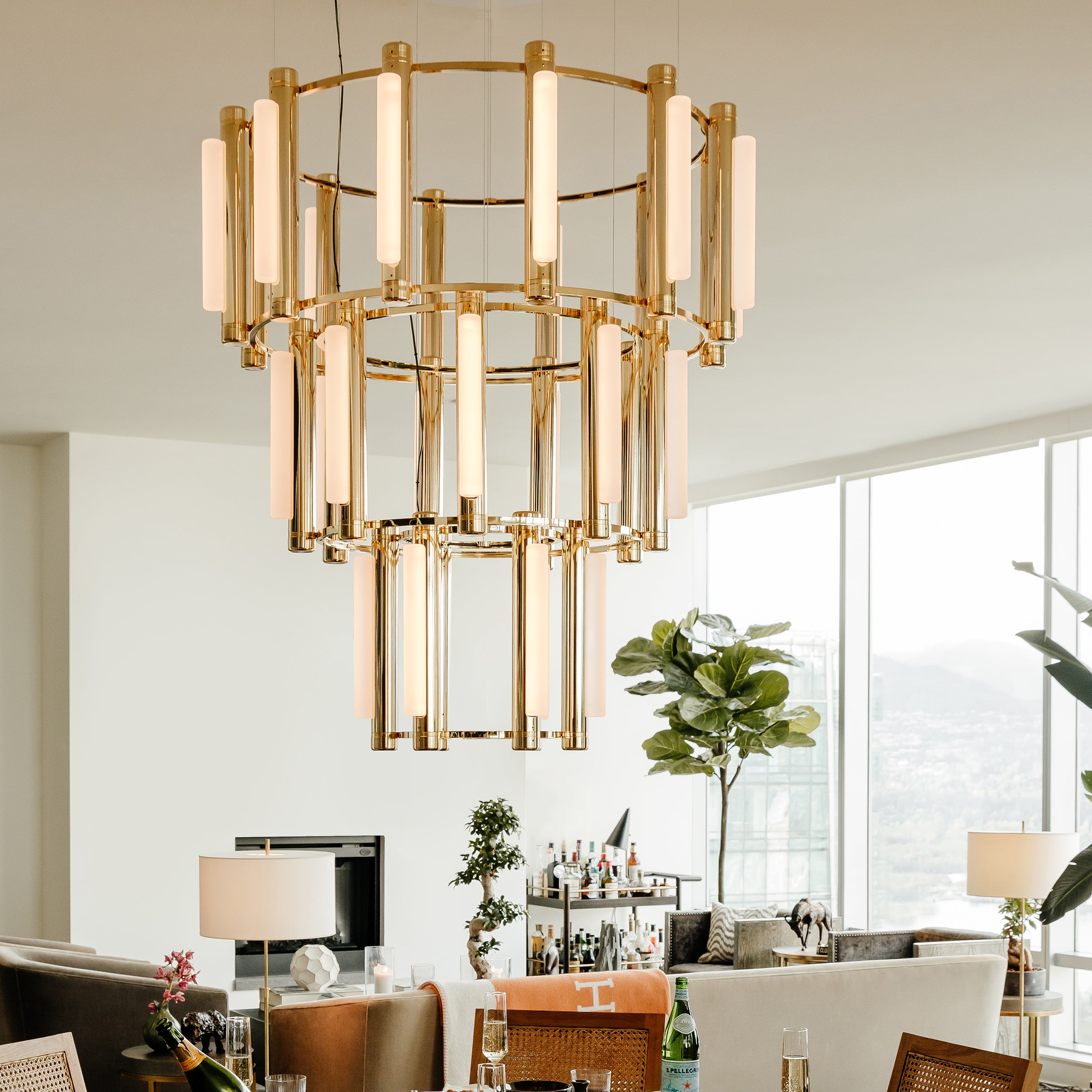 Pipeline 10 Chandelier: LS