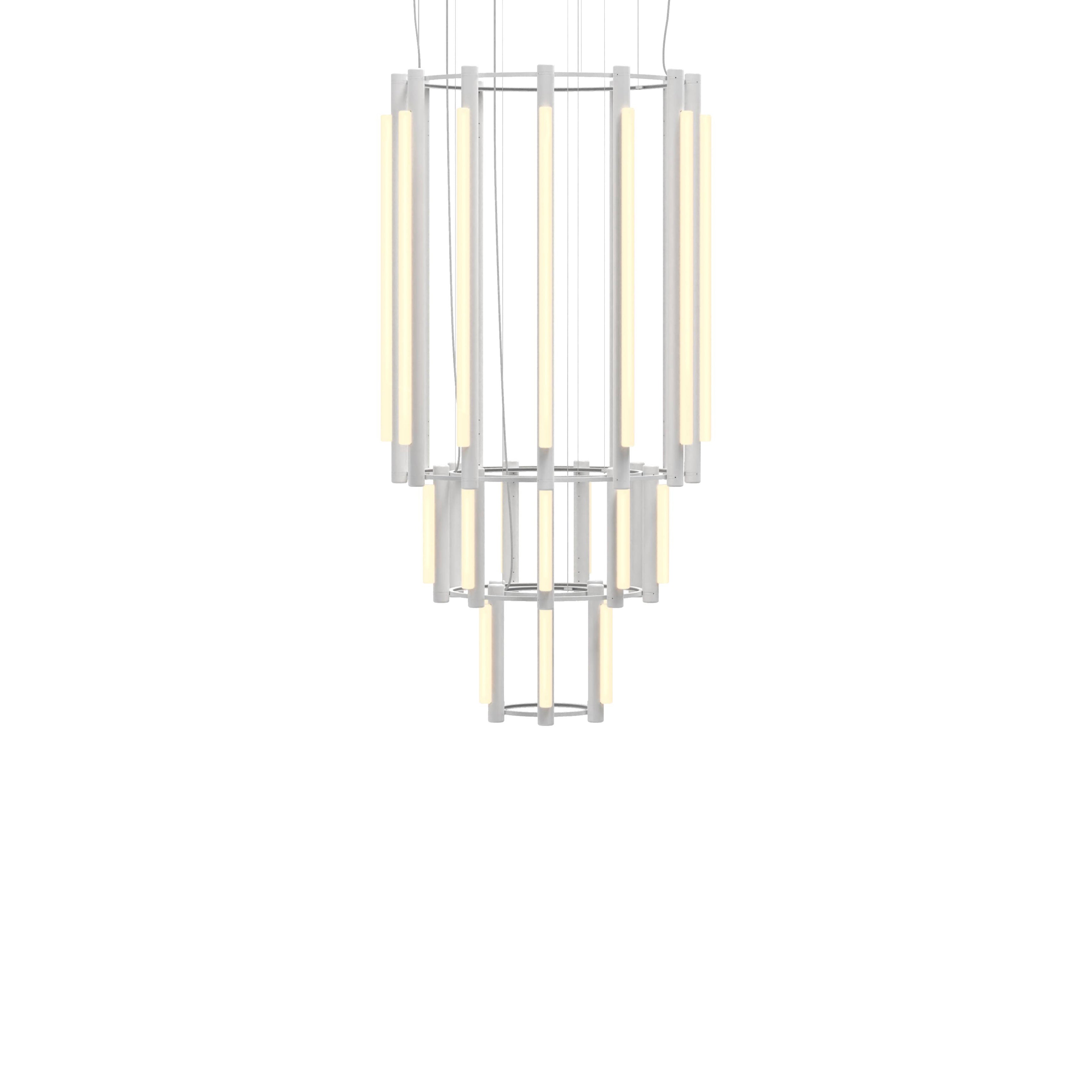 Pipeline 11 Chandelier: White