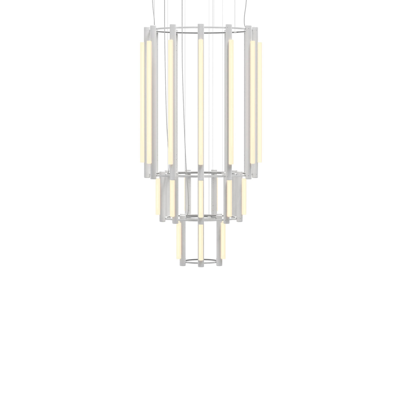 Pipeline 11 Chandelier: White