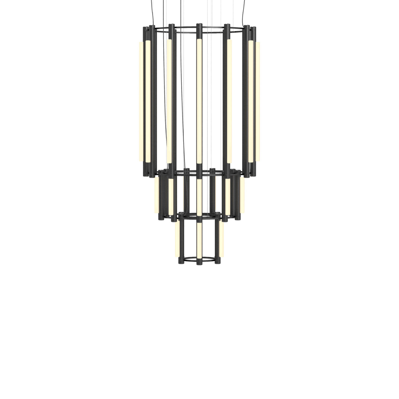 Pipeline 11 Chandelier: Black