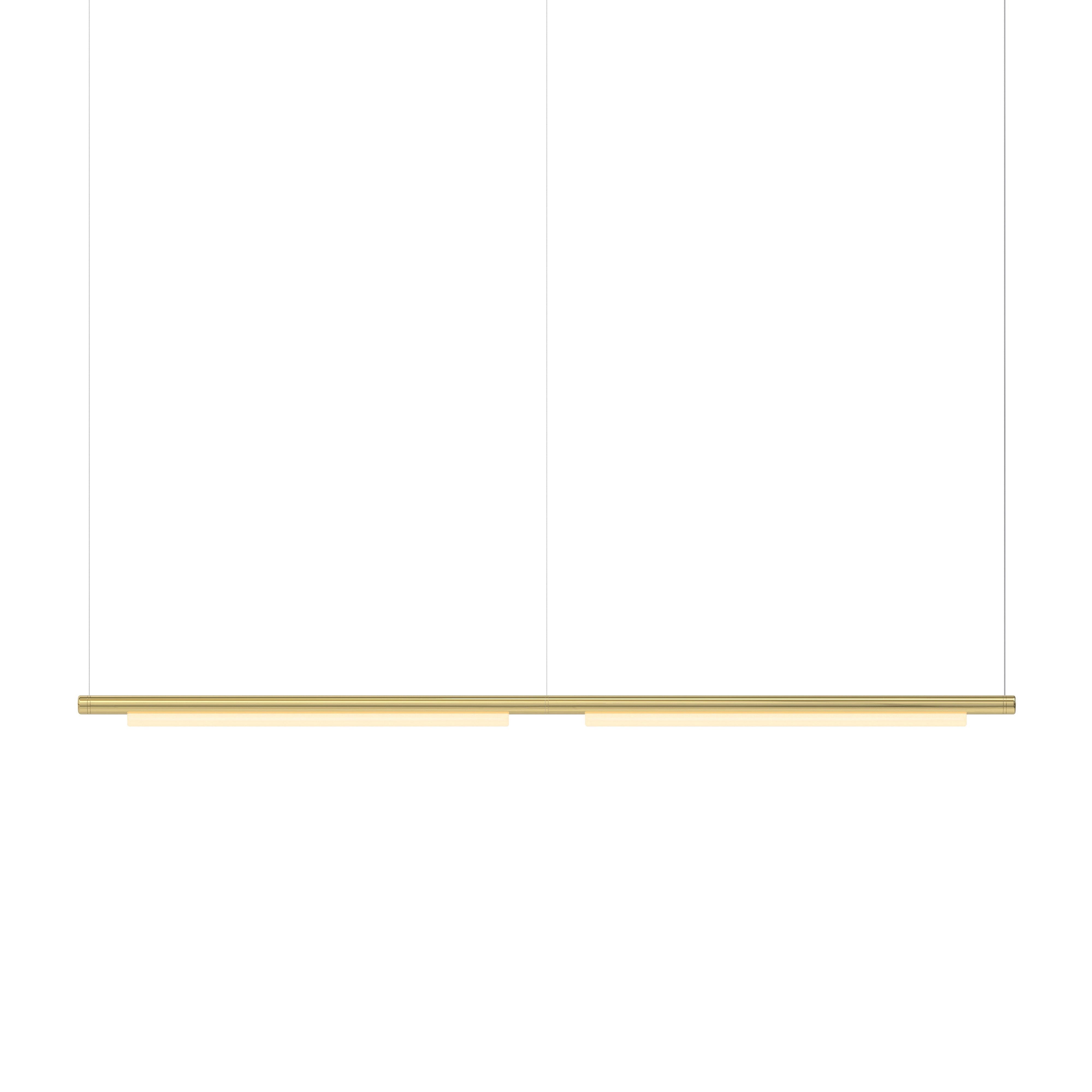 Pipeline 125.2 Linear Pendant Light: Brass + Brass