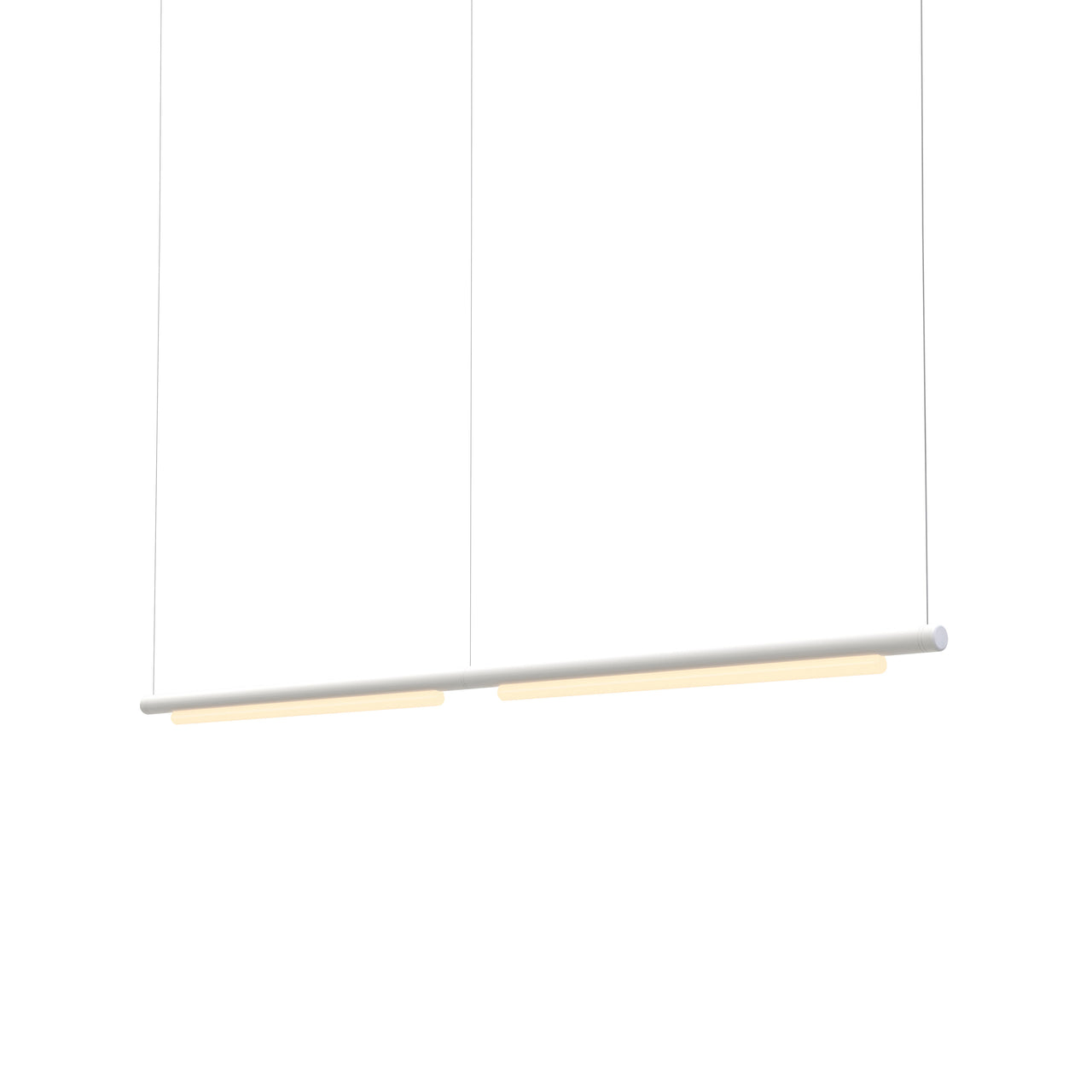 Pipeline 125.2 Linear Pendant Light: White + White
