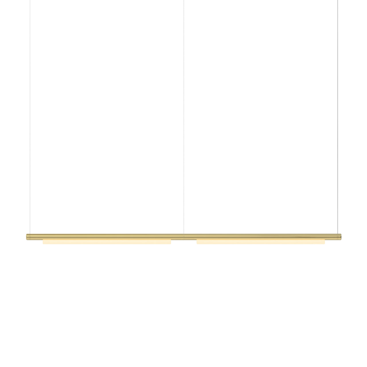 Pipeline 125.2 Linear Pendant Light: Brass + Brass