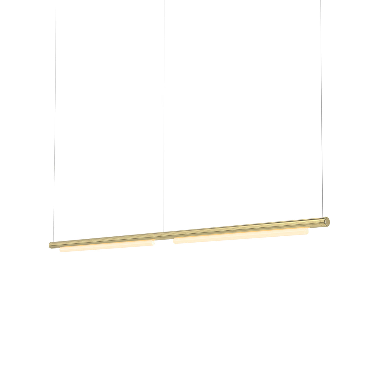 Pipeline 125.2 Linear Pendant Light: Brass + Brass