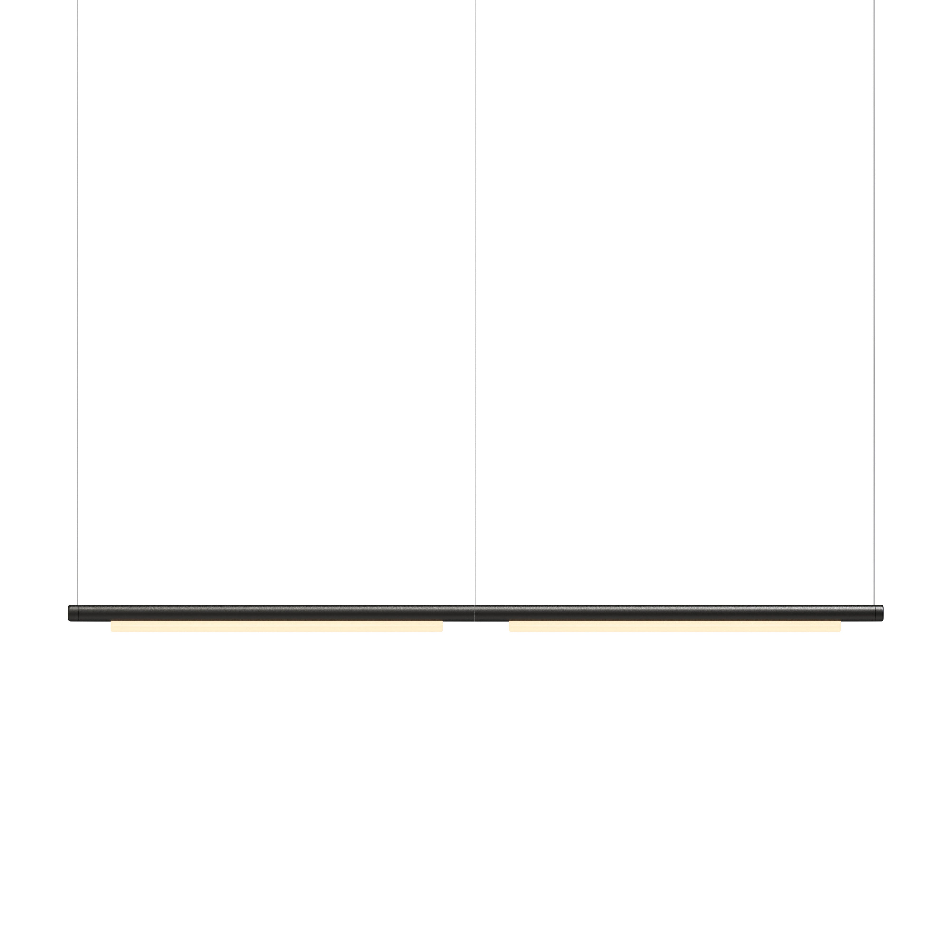 Pipeline 125.2 Linear Pendant Light: Black + Black