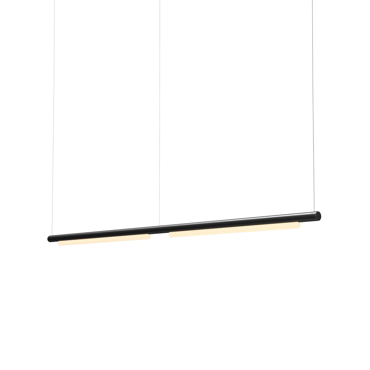 Pipeline 125.2 Linear Pendant Light: Black + Black
