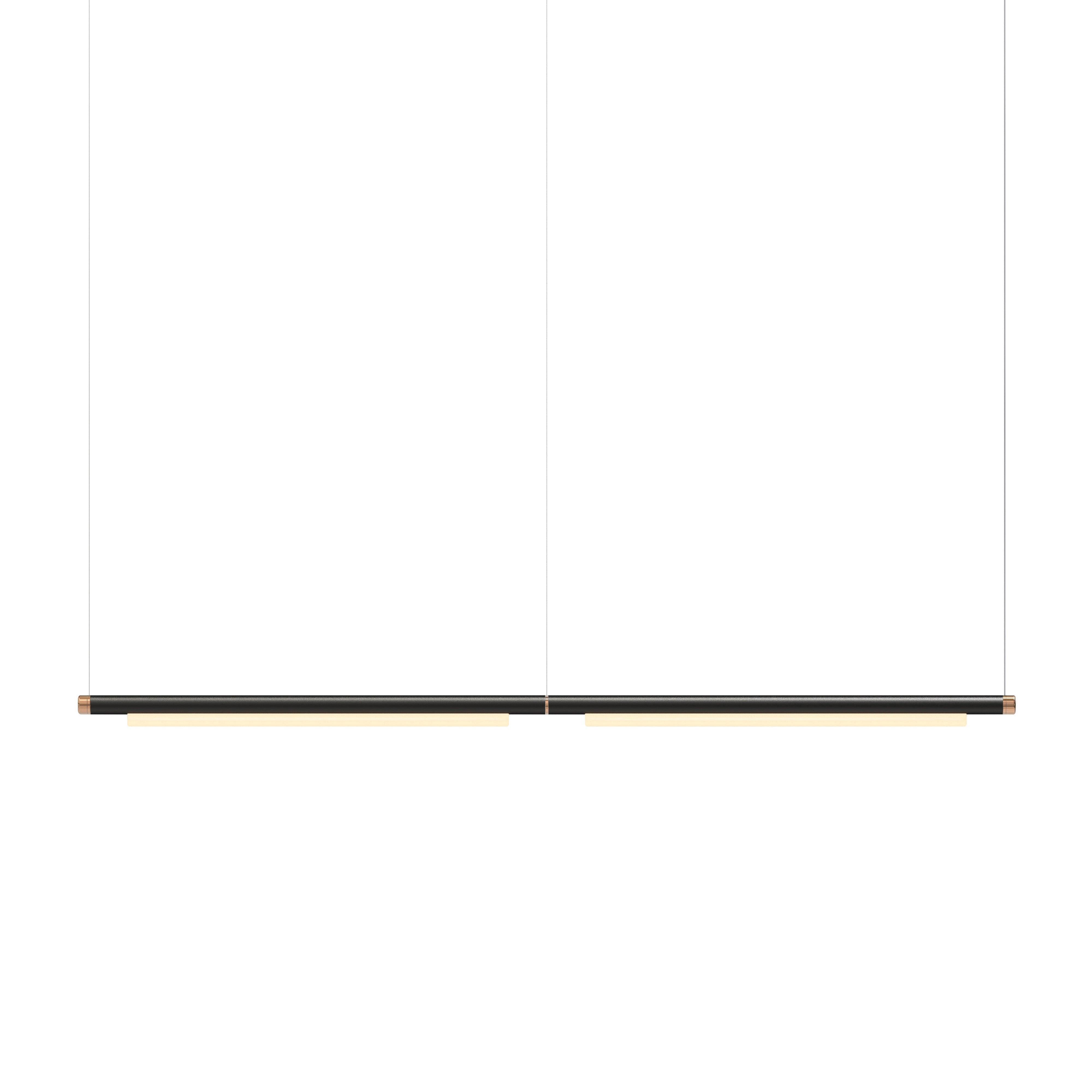 Pipeline 125.2 Linear Pendant Light: Black + Copper