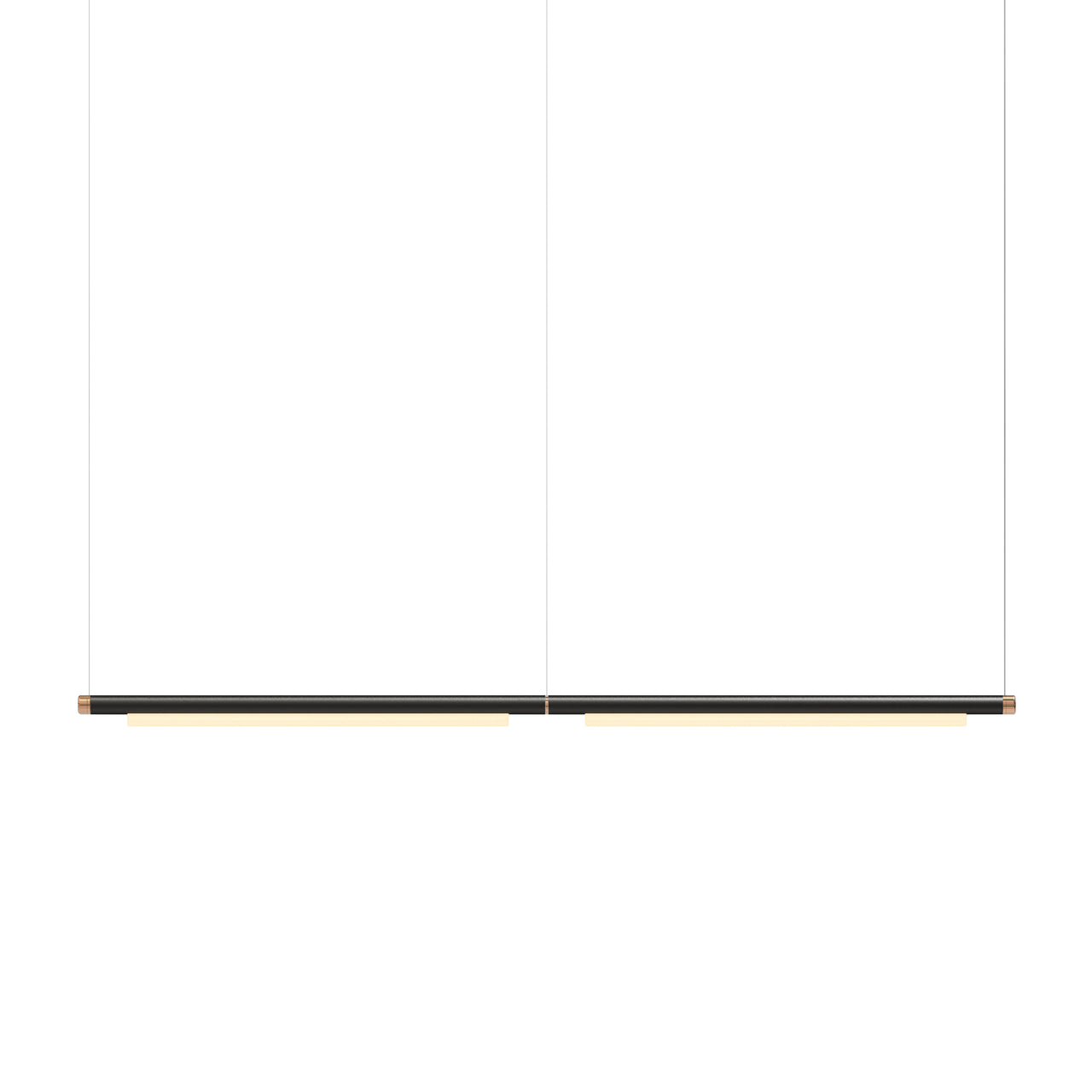 Pipeline 125.2 Linear Pendant Light: Black + Copper